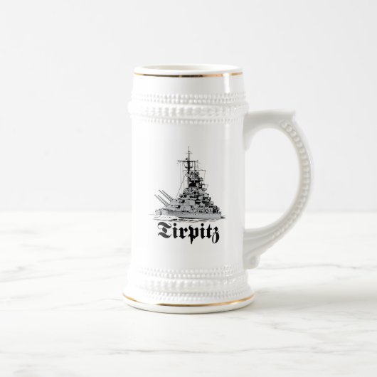 ティルピッツの水兵のストーン ビールジョッキ (右)