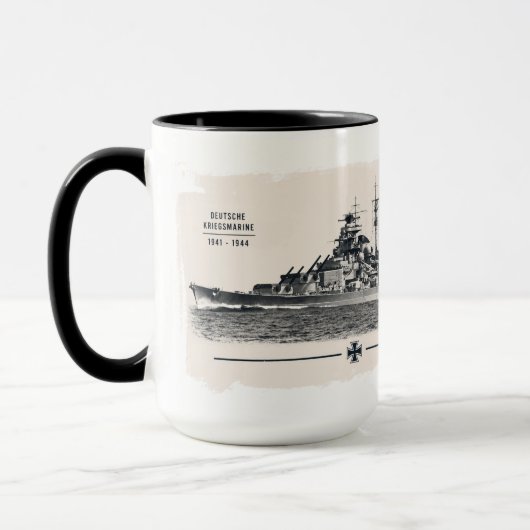 ティルピッツ戦艦マグカップ マグカップ (左)