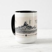 ティルピッツ戦艦マグカップ マグカップ (正面左)
