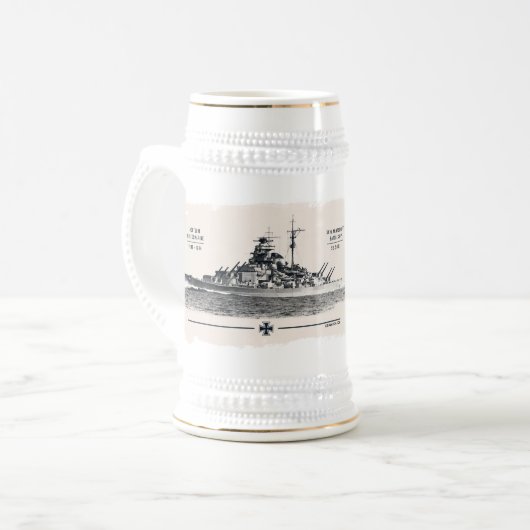 ティルピッツ戦艦 ビアジョッキ ビールジョッキ (正面左)