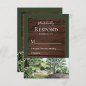 ティルミアの反応結婚に近い農家RSVP 出欠カード (正面/裏面)