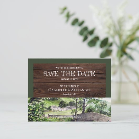 ティルミヤの結婚式の近くの農家の日付を保存 案内ポストカード (スタンド正面)