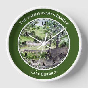 ティルミヤ湖地区イングランドの近くの農家 壁時計