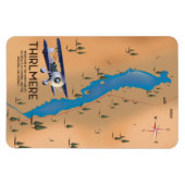 ティルミヤ貯水池レイク地区地図 マグネット (横)