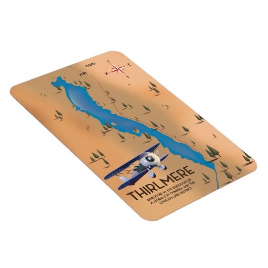 ティルミヤ貯水池レイク地区地図 マグネット (右側)