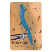 ティルミヤ貯水池レイク地区地図 マグネット (縦)