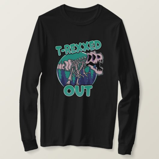 ティレックス化した恐竜 Tシャツ (デザイン正面)
