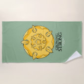 ティレルシギル – 強くなる ビーチタオル (正面)