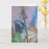 ティレルブルーバード誕生日カード カード (黄色い花)
