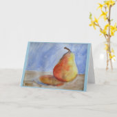 ティレル「梨の水色」誕生日挨拶 カード (黄色い花)