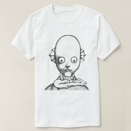 ティワ、ファンタスティックプラネットのスケッチ Tシャツ (デザイン正面)