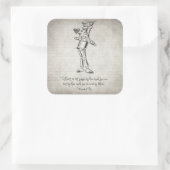 ティンウッドマン – オズ引用文 スクエアシール (バッグ)