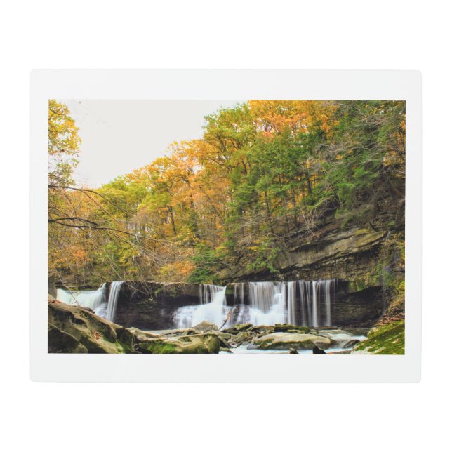 ティンカーズクリーク素晴らしオンメタルの滝 メタルプリント (正面)