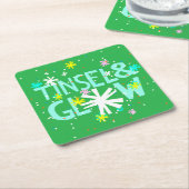 ティンセルとグロー スクエアペーパーコースター (アングル)