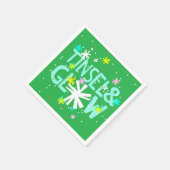 ティンセルとグロー スタンダードカクテルナプキン (角)