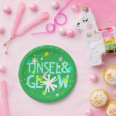 ティンセルとグロー ペーパープレート (パーティー)