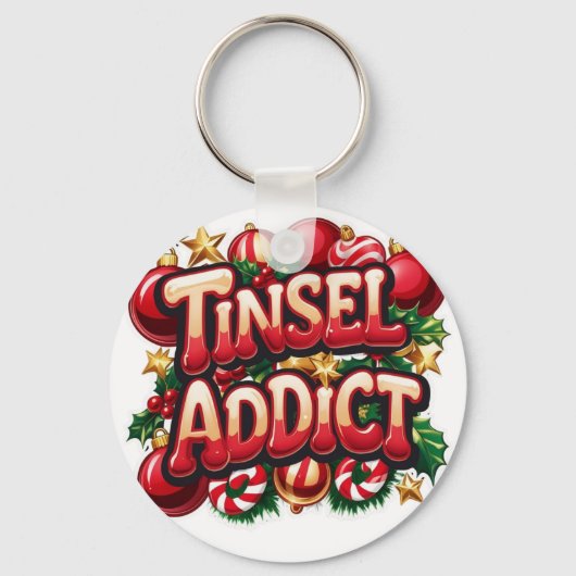 ティンセルアディクトおもしろい キーホルダー (正面)