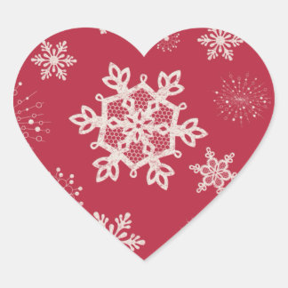 ティンセルマルツキンクリスマスステッカー ハートシール