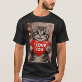 ティンセル・ザ・クリスマスキトゥン "I Love You" Tシャツ (正面)