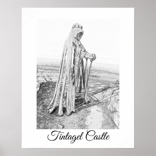ティンタゲルキングアーサーモニュメントコーンウォール ポスター (正面)