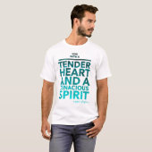 ティンダーハートで暮らす | 感動的引用文 Tシャツ (正面フル)