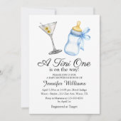 ティンティーニが途中で、マーティーニ少年の赤ちゃんシャワー 招待状 (正面)