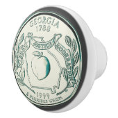 ティンテッドジョージア州クォーターデザイン セラミックノブ (右)