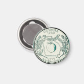 ティンテッドジョージア州クォーターデザイン マグネット (正面/裏面)