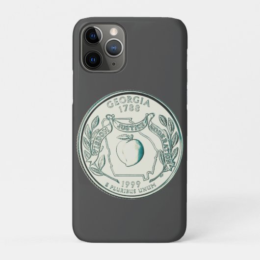 ティンテッドジョージア州クォーターデザイン Case-Mate iPhoneケース (裏)