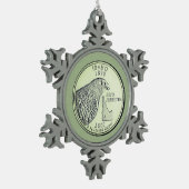 ティントアイダホ州クォーター スノーフレークピューターオーナメント (左)