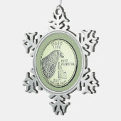 ティントアイダホ州クォーター スノーフレークピューターオーナメント (右)