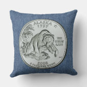 ティントアラスカ州クォーターデザイン クッション (裏面)