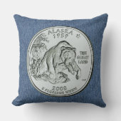 ティントアラスカ州クォーターデザイン クッション (正面)