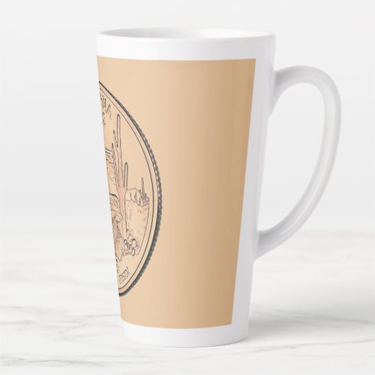 ティントアリゾナ州クォーターデザイン カフェラテマグ (右)