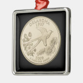 ティントオクラホマ州四半期 メタルオーナメント (左)