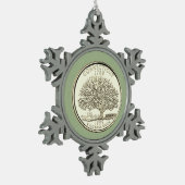 ティントコネチカット州クォーター スノーフレークピューターオーナメント (左)