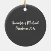 ティントジョージア州クォーターパーソナライズされた セラミックオーナメント (裏面)