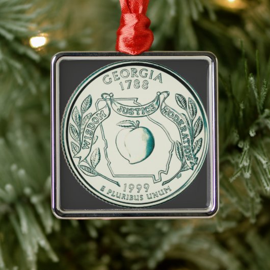 ティントジョージア州クォーター メタルオーナメント (ツリー)