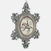 ティントデラウェア州クォーター スノーフレークピューターオーナメント (左)