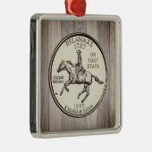 ティントデラウェア州クォーター メタルオーナメント (右)