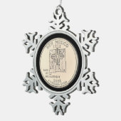 ティントニューメキシコ州クォーター スノーフレークピューターオーナメント (右)