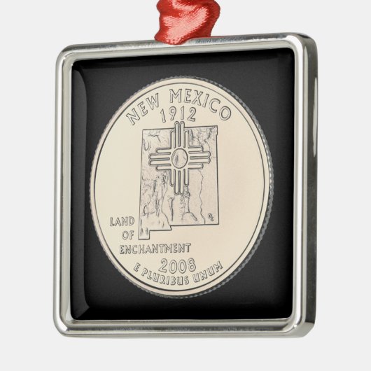 ティントニューメキシコ州クォーター メタルオーナメント (左)