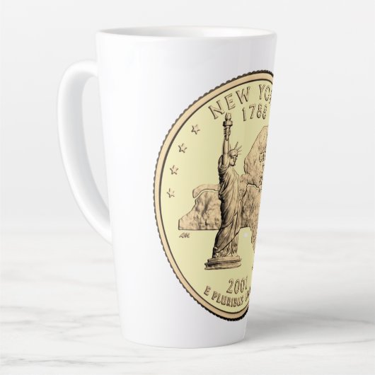 ティントニューヨーク州クォーターデザイン カフェラテマグ (左アングル)