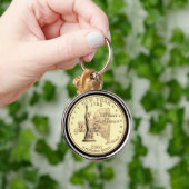 ティントニューヨーク州クォーターデザイン キーホルダー (手)