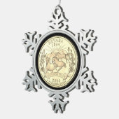 ティントネバダ州クォーター スノーフレークピューターオーナメント (右)