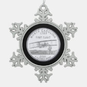 ティントノースカロライナ州クォーター スノーフレークピューターオーナメント (正面)