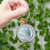 ティントハワイ州クォーターデザイン キーホルダー (手)