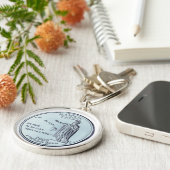 ティントハワイ州クォーターデザイン キーホルダー (側面)