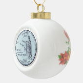 ティントハワイ州クォーターデザイン セラミックボールオーナメント (右)