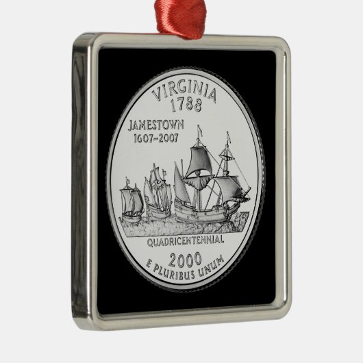 ティントバージニア州クォーター メタルオーナメント (右)